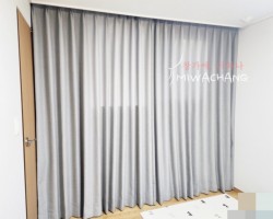 아파트 작은방 라이트그레이 암막커튼 시공