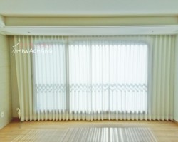 아파트 거실 화이트 쉬폰커튼 시공