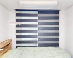 아파트 작은방 차콜 세븐라인 콤비블라인드 시공