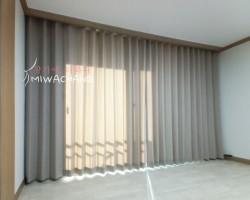 아파트 거실 베이지 암막커튼 시공