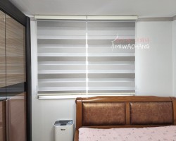 빌라 안방 아이보리 투톤암막콤비블라인드 시공