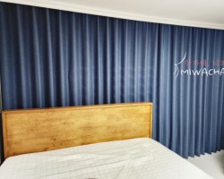 아파트 안방 진블루 암막커튼 시공