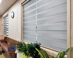 교회 예배당 베이지 암막 콤비블라인드 시공