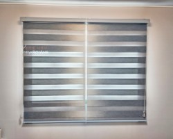 주택 작은방 다크블루 암막콤비블라인드 시공