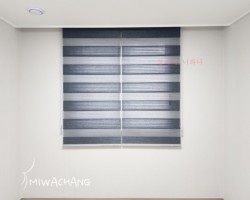 아파트 작은방 차콜 세븐라인 콤비블라인드 시공