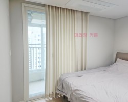 풍림아이원 안방 크림아이보리 커튼 시공