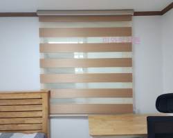 아파트 작은방 라이트브라운 콤비블라인드 시공
