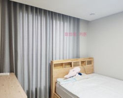 풍림아이원 작은방 라이트그레이(펄) 커튼 시공