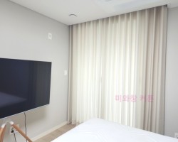 풍림아이원 안방 크림아이보리 커튼 시공