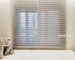 주택 작은방 그레이 암막트리플쉐이드  시공