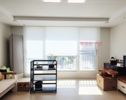 풍림아이원 거실 화이트 허니콤쉐이드 시공