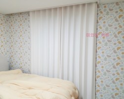 아파트 작은방 아이보리 커튼 시공