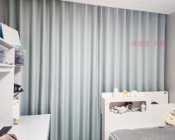 아파트 작은방 민트 암막커튼 시공