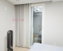 풍림아이원  안방 크림 암막커튼 시공