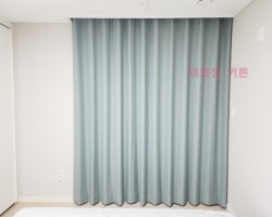 풍림아이원 안방 민트 암막커튼 시공