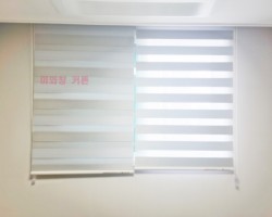 풍림아이원 작은방 투톤화이트 암막콤비블라인드 시공
