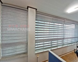 사무실 그레이 콤비블라인드 시공