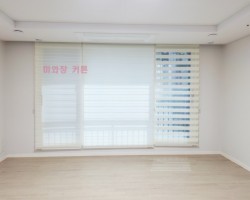 풍림아이원 거실 아이보리 콤비블라인드 시공
