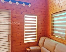 주택 거실 틀안창 타프 콤비블라인드 시공