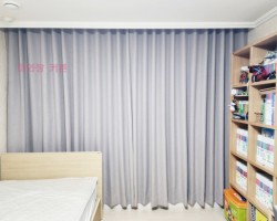 아파트 작은방 그레이 암막커튼 시공