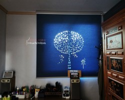 나무와 우체통 레이저 롤스크린(실크룩)