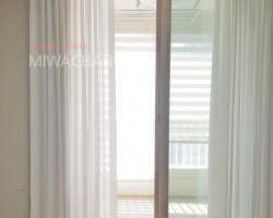 화이트 쉬폰커튼