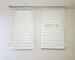 화이트 오동나무 우드블라인드(라운드)