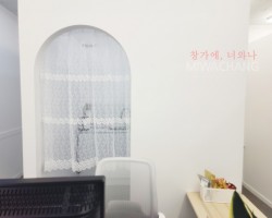 화이트 자수레이스(잔꽃) 커튼