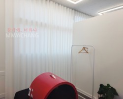 화이트 무지커튼